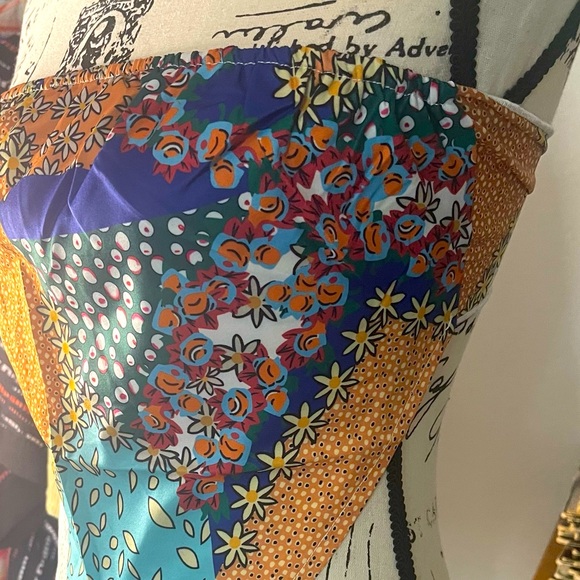 NEW- Handkerchief Top Multi Colored floral, boho designs Size S and M available - Picture 13 of 16